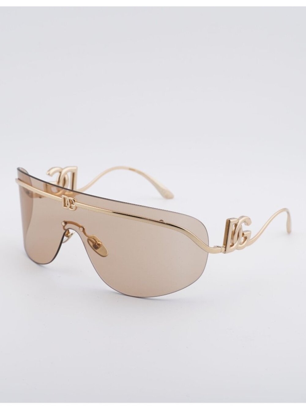 Dolce & Gabbana DG2320 02/73 Sunglasses Gold Shield Frame